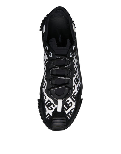 Dolce & Gabbana Black Logo Lace Up Low Top NS1 Sneakers Shoes
