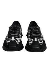 Dolce & Gabbana Black Logo Lace Up Low Top NS1 Sneakers