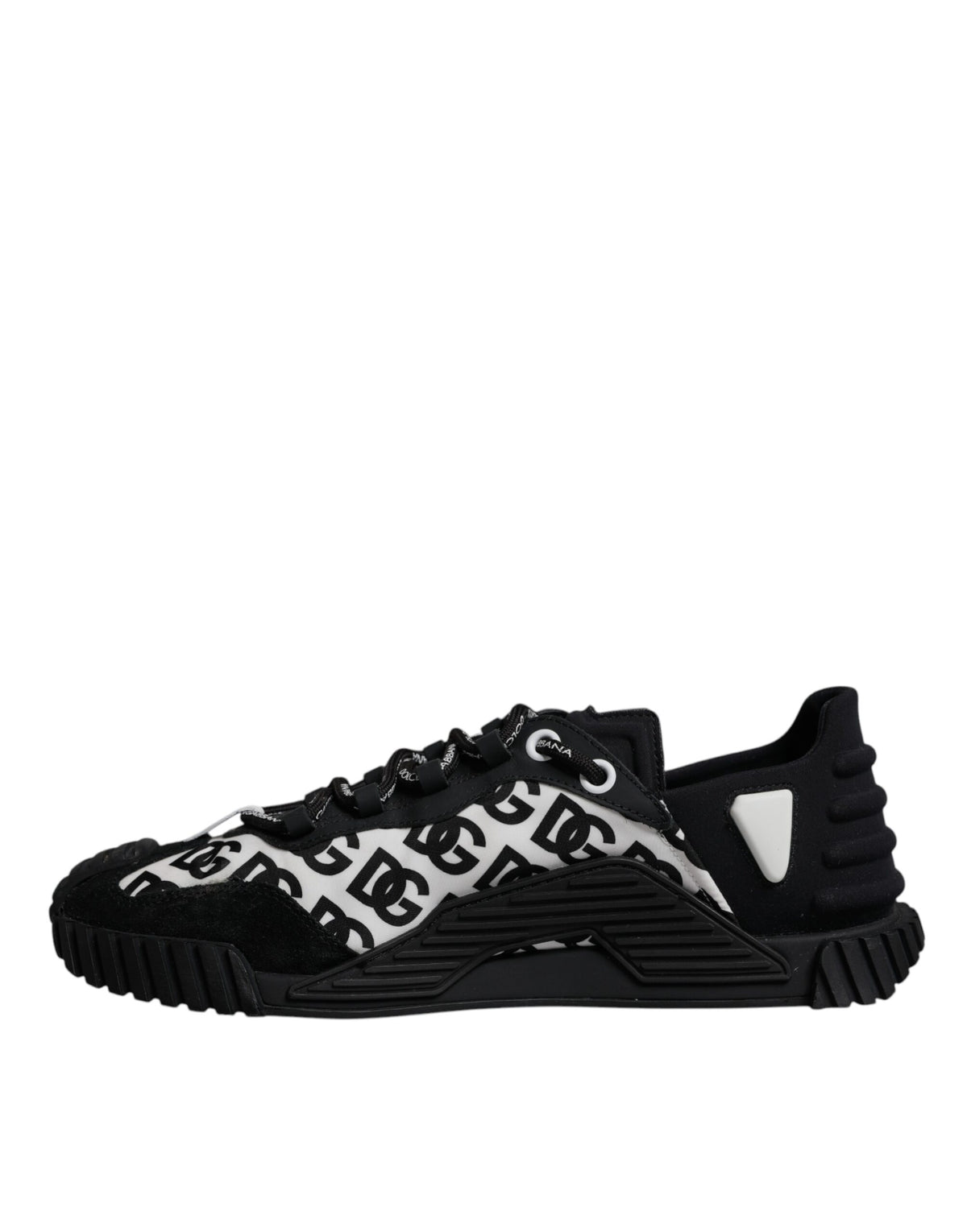 Dolce & Gabbana Black Logo Lace Up Low Top NS1 Sneakers