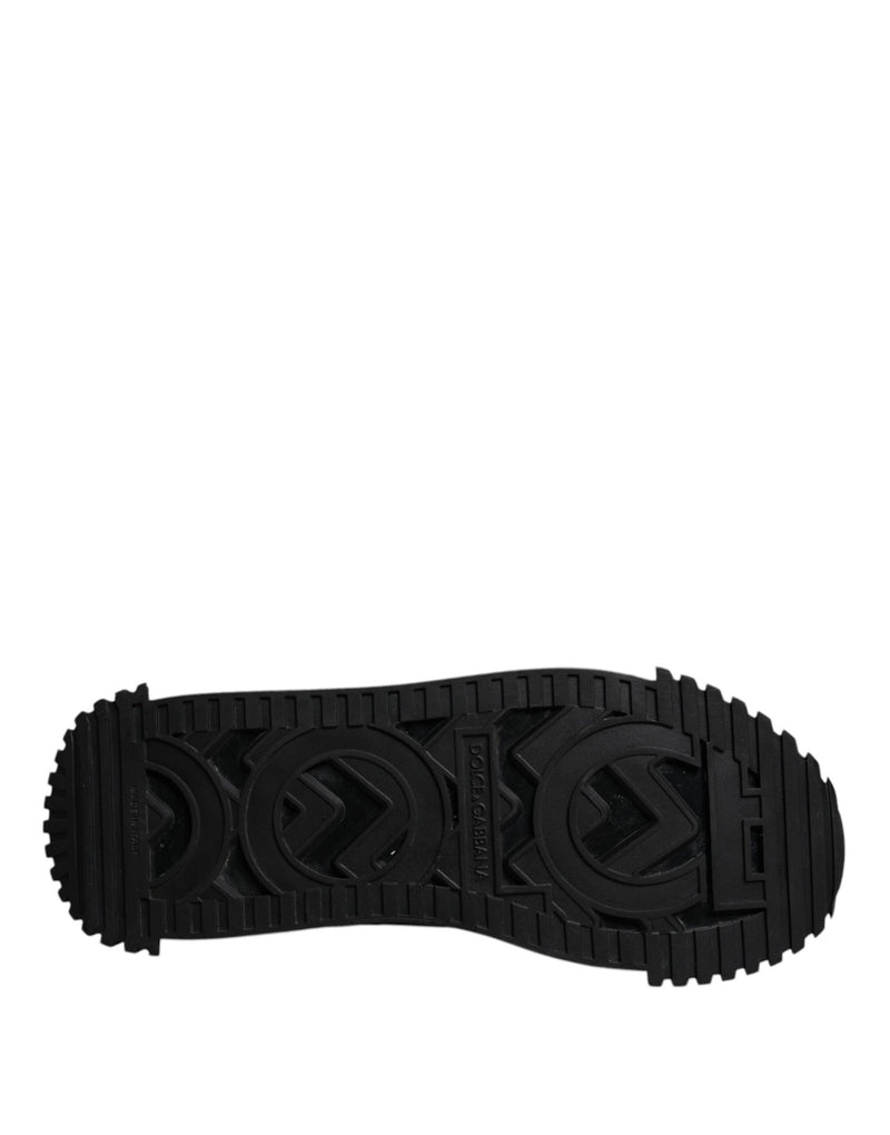 Dolce & Gabbana Black Logo Lace Up Low Top NS1 Sneakers