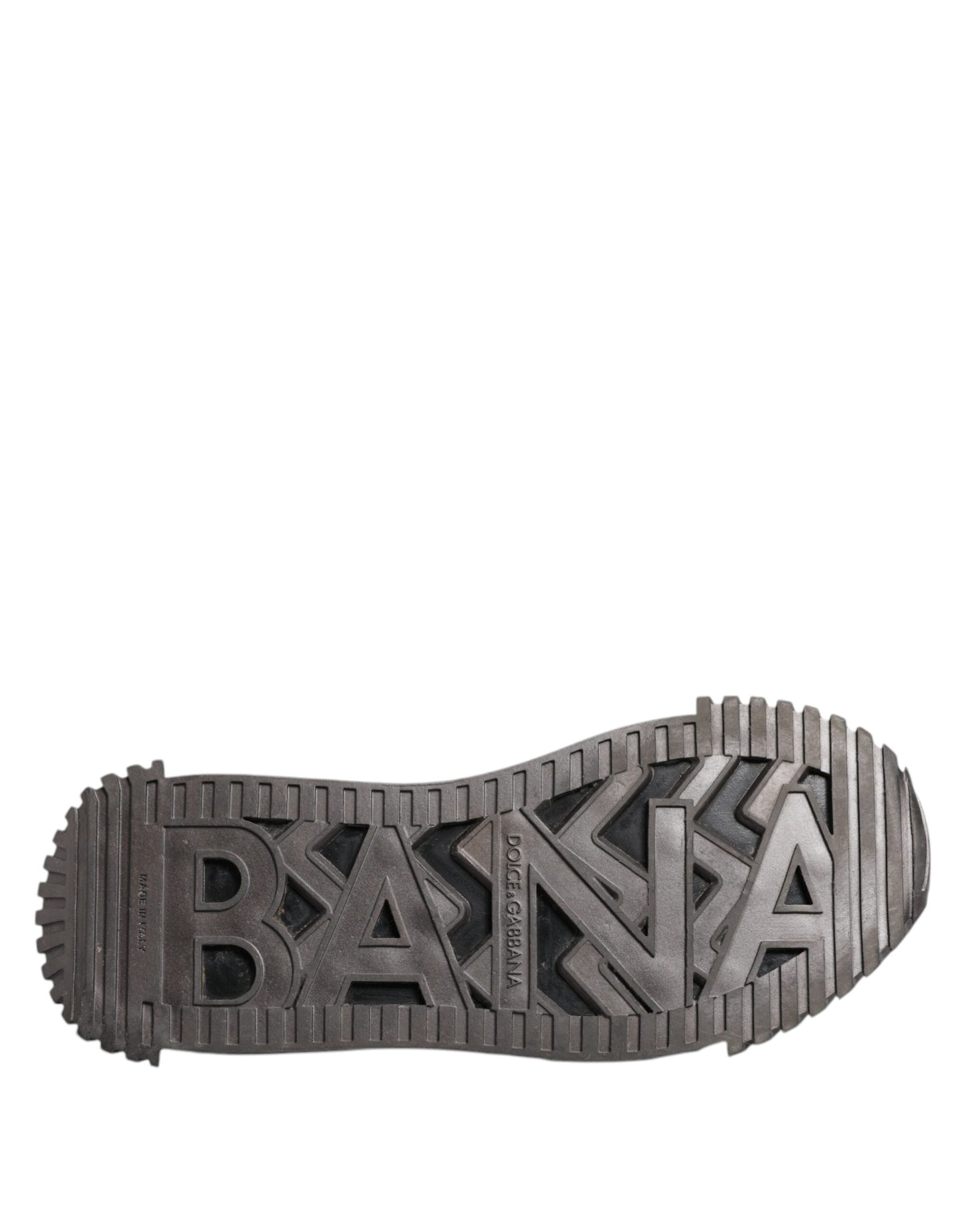 Dolce & Gabbana Black Silver Logo Low Top Men Sneakers Shoes