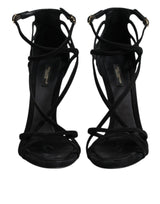 Dolce & Gabbana Sandales à Talons Aiguilles en Cuir Noir