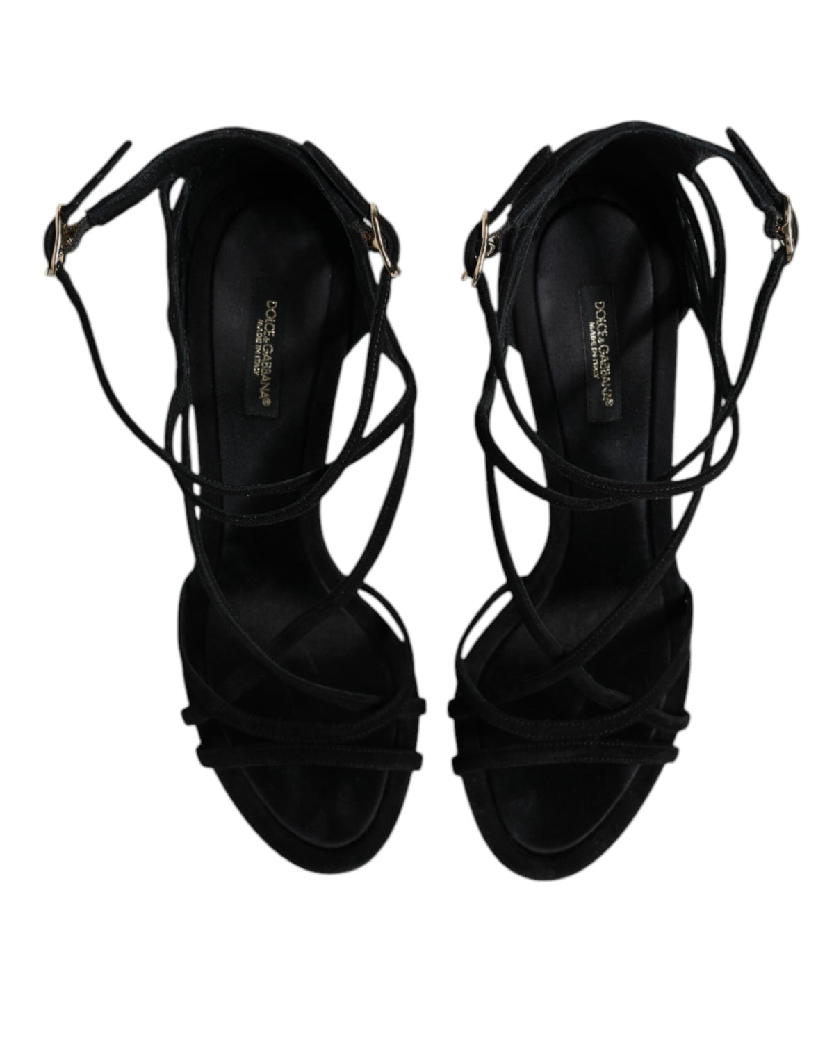 Dolce & Gabbana Sandales à Talons Aiguilles en Cuir Noir