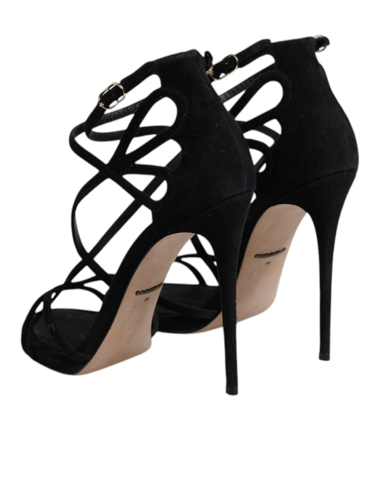 Dolce & Gabbana Sandales à Talons Aiguilles en Cuir Noir