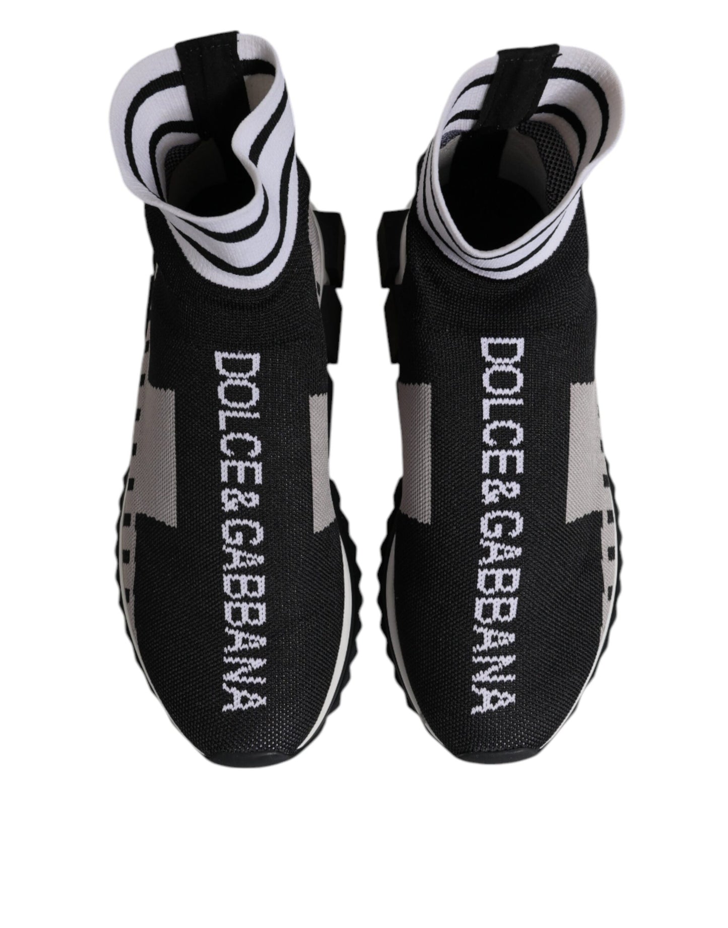 Dolce & Gabbana Zwarte Grijze Sorrento Sokken Sneakers voor Dames
