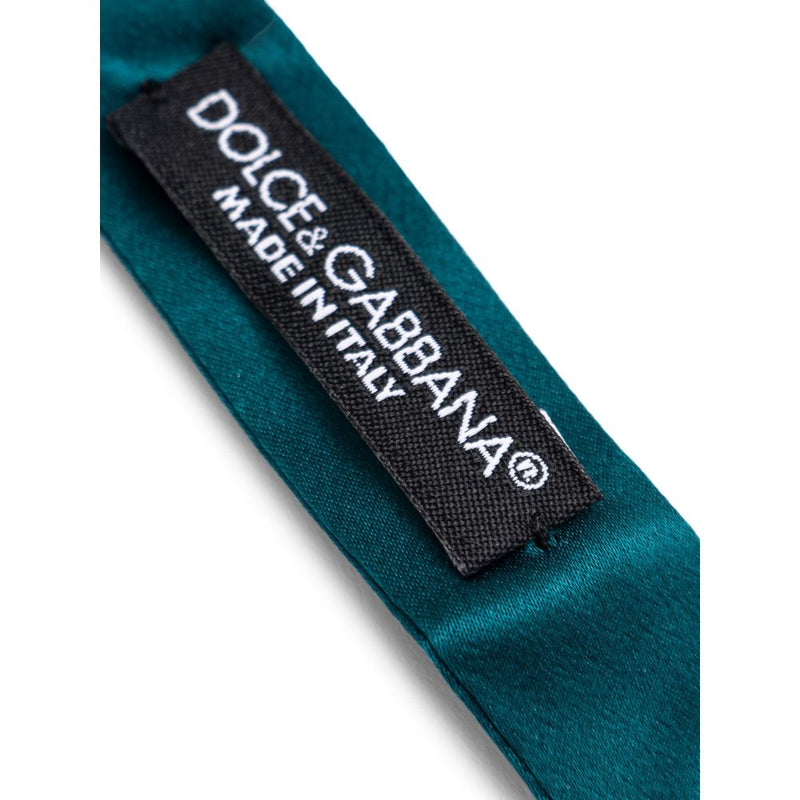 Nœud papillon en soie verte Dolce &amp; Gabbana