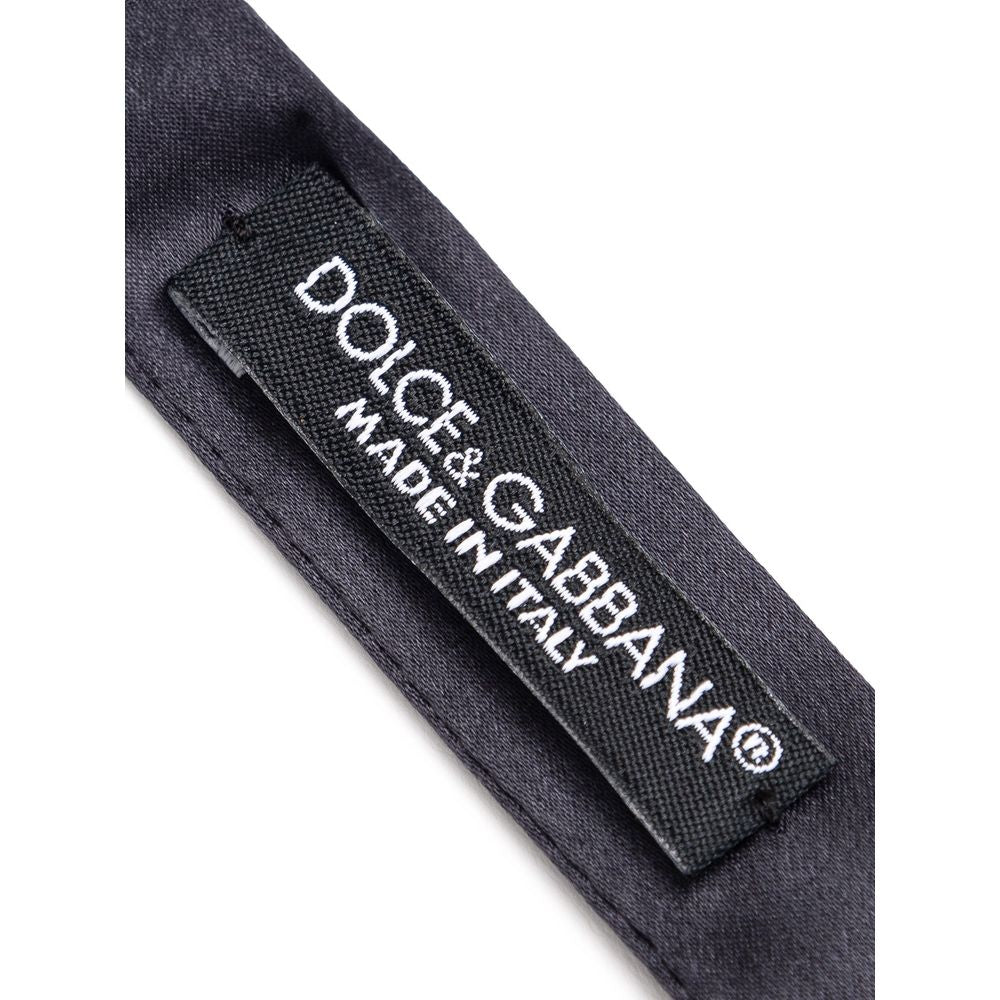 Nœud papillon en soie grise Dolce &amp; Gabbana