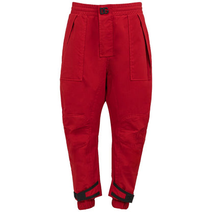 Dolce & Gabbana Red Polyamide Pant