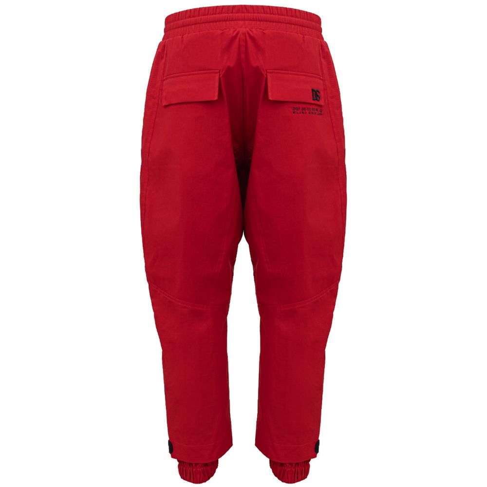 Dolce & Gabbana Red Polyamide Pant