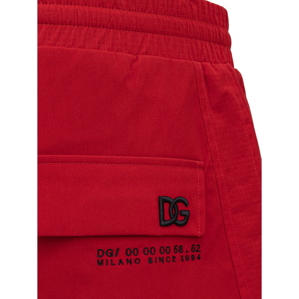 Pantalon en polyamide rouge Dolce &amp; Gabbana