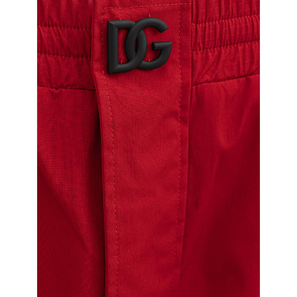 Pantalon en polyamide rouge Dolce &amp; Gabbana