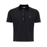 Polo en coton noir Fendi
