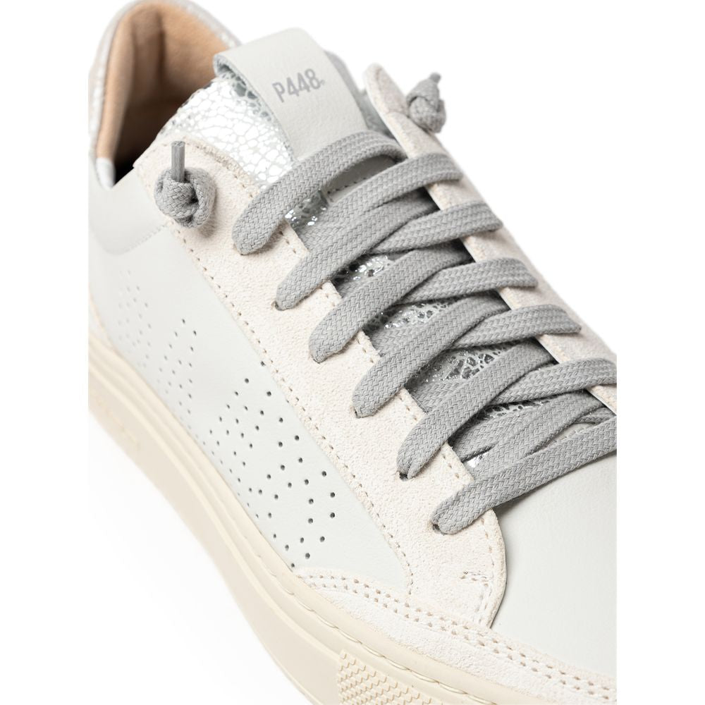 P448 Soho-W Sneakers en Cuir Blanc pour Femmes