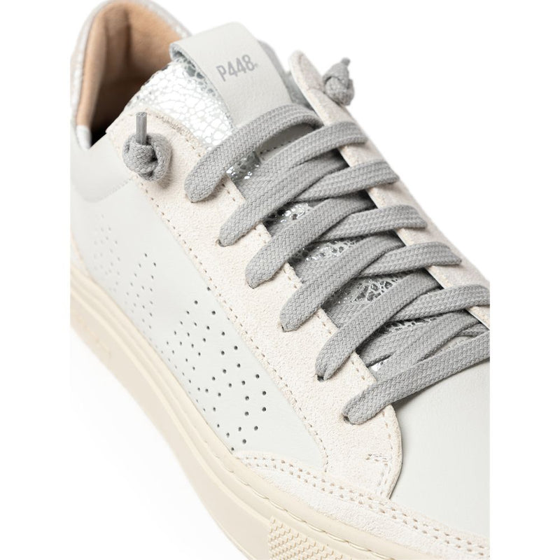P448 Soho-W Sneakers en Cuir Blanc pour Femmes