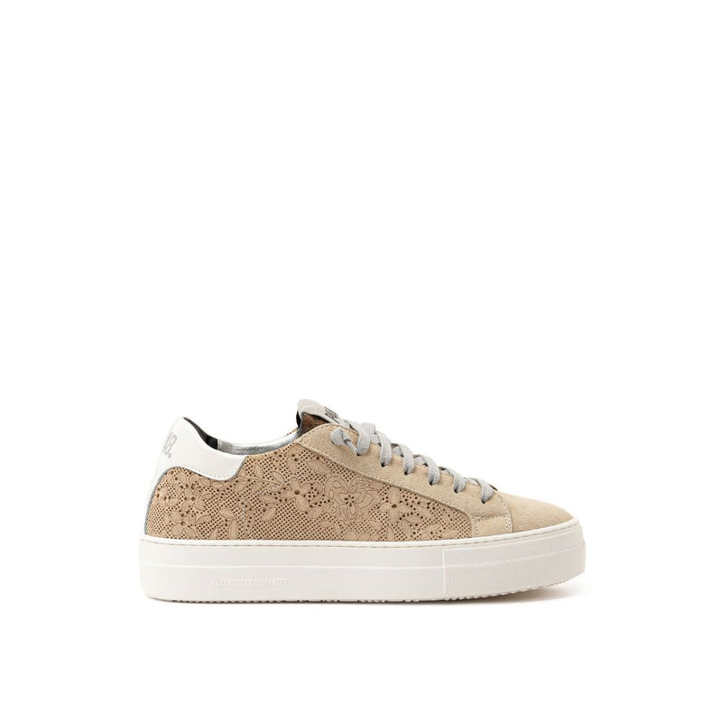 P448 F22THEA-W Beige Leather Sneaker for Women