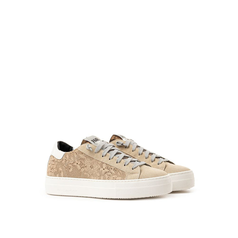 P448 F22THEA-W Beige Leather Sneaker for Women