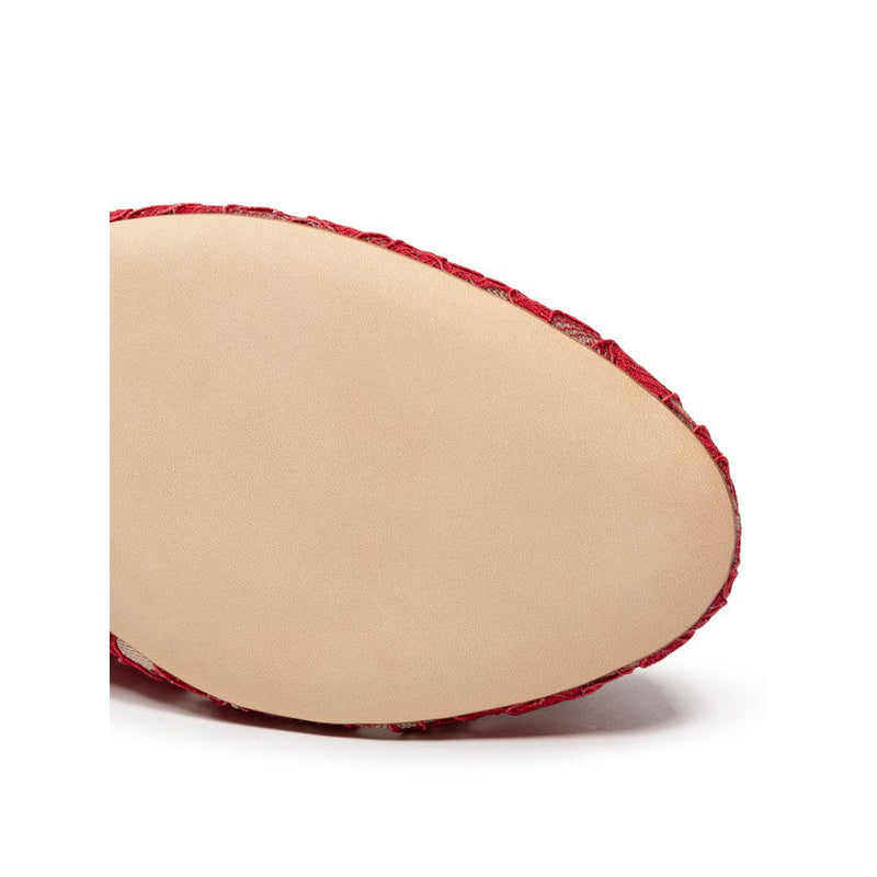 Dolce & Gabbana Vally Red Viscose Ballet Flats