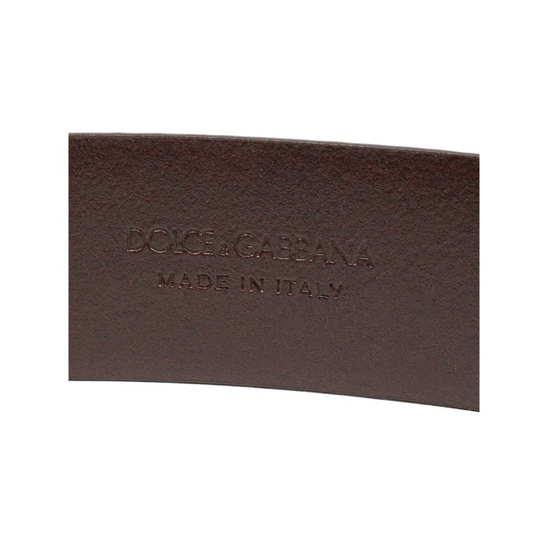 Ceinture en cuir marron Dolce &amp; Gabbana
