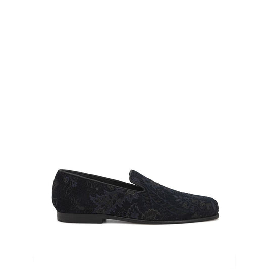 Mocassins Etro en cuir bleu à enfiler