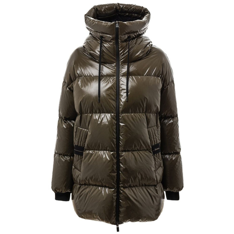 Herno Green Polyamide Hooded Padded Parka for Women
