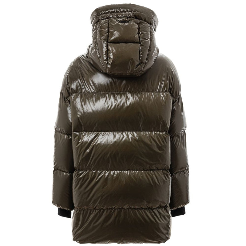 Herno Green Polyamide Hooded Padded Parka for Women