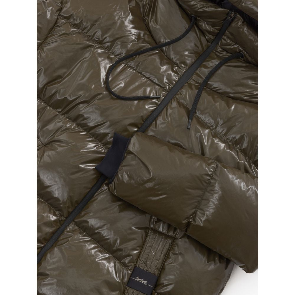 Herno Green Polyamide Hooded Padded Parka for Women