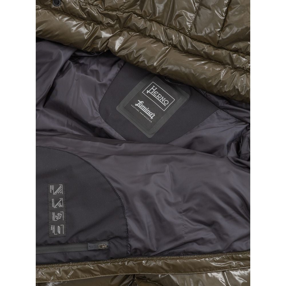 Herno Green Polyamide Hooded Padded Parka for Women