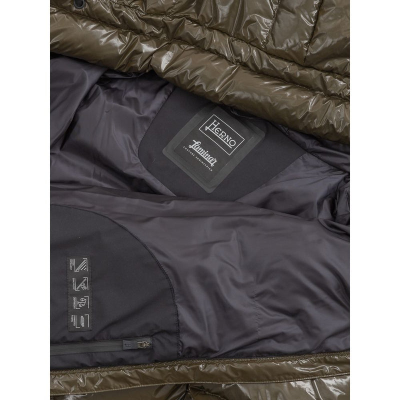 Herno Green Polyamide Hooded Padded Parka for Women