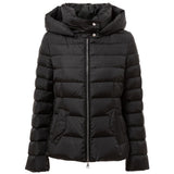 Add Black Polyamide Down Jacket with Removable Hood