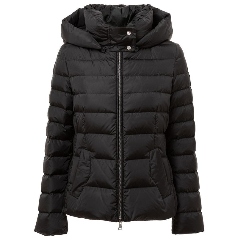 Add Black Polyamide Down Jacket with Removable Hood