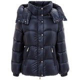 Add Blue Polyamide Down Jacket with Removable Hood