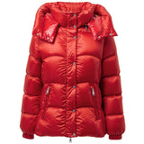 Add Red Down Jacket with Removable Hood - Stylish & Functional