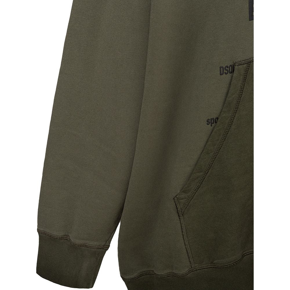 Sweat à capuche vert en coton Dsquared²