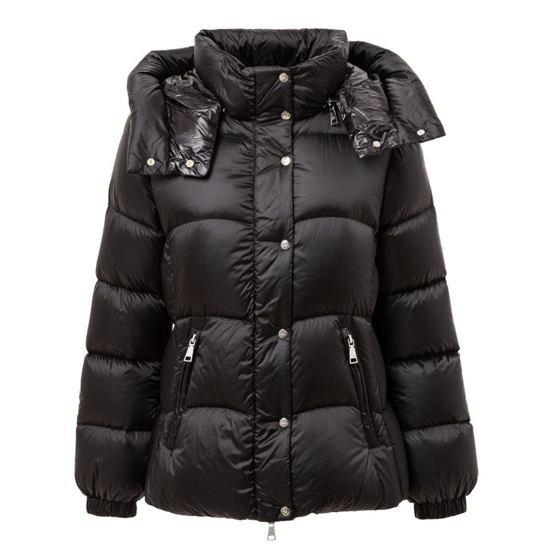 Add Black Down Jacket with Removable Hood - Stylish & Functional