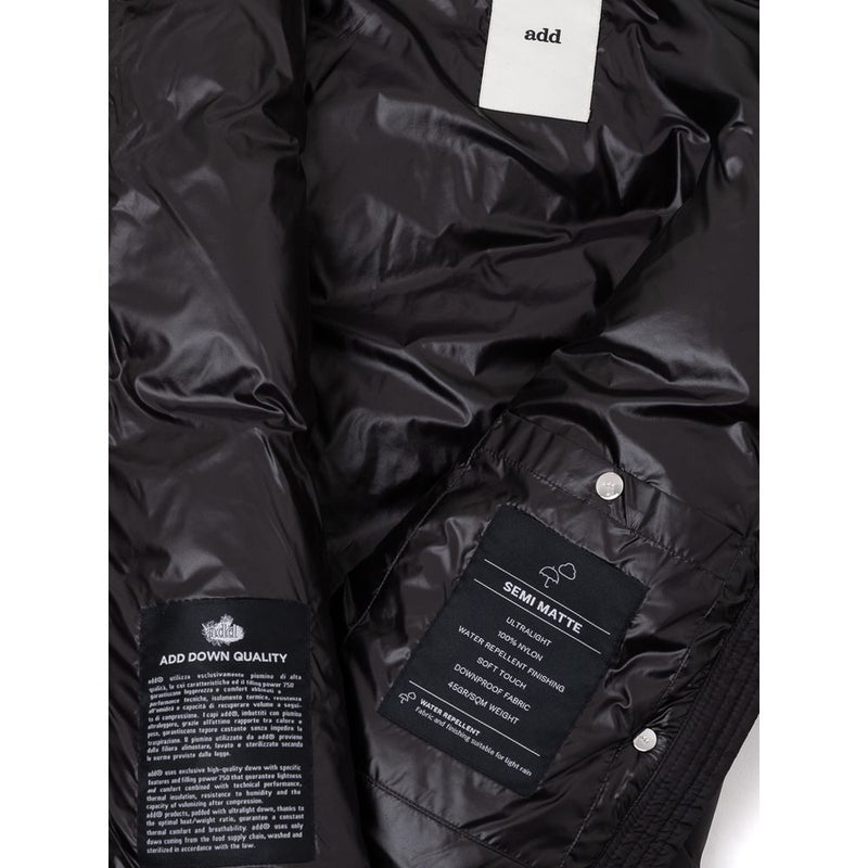 Add Black Down Jacket with Removable Hood - Stylish & Functional