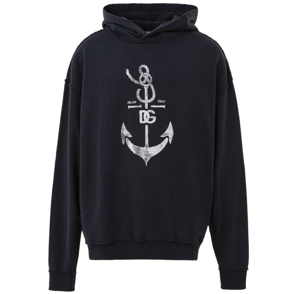 Sweat-shirt en coton bleu Dolce &amp; Gabbana