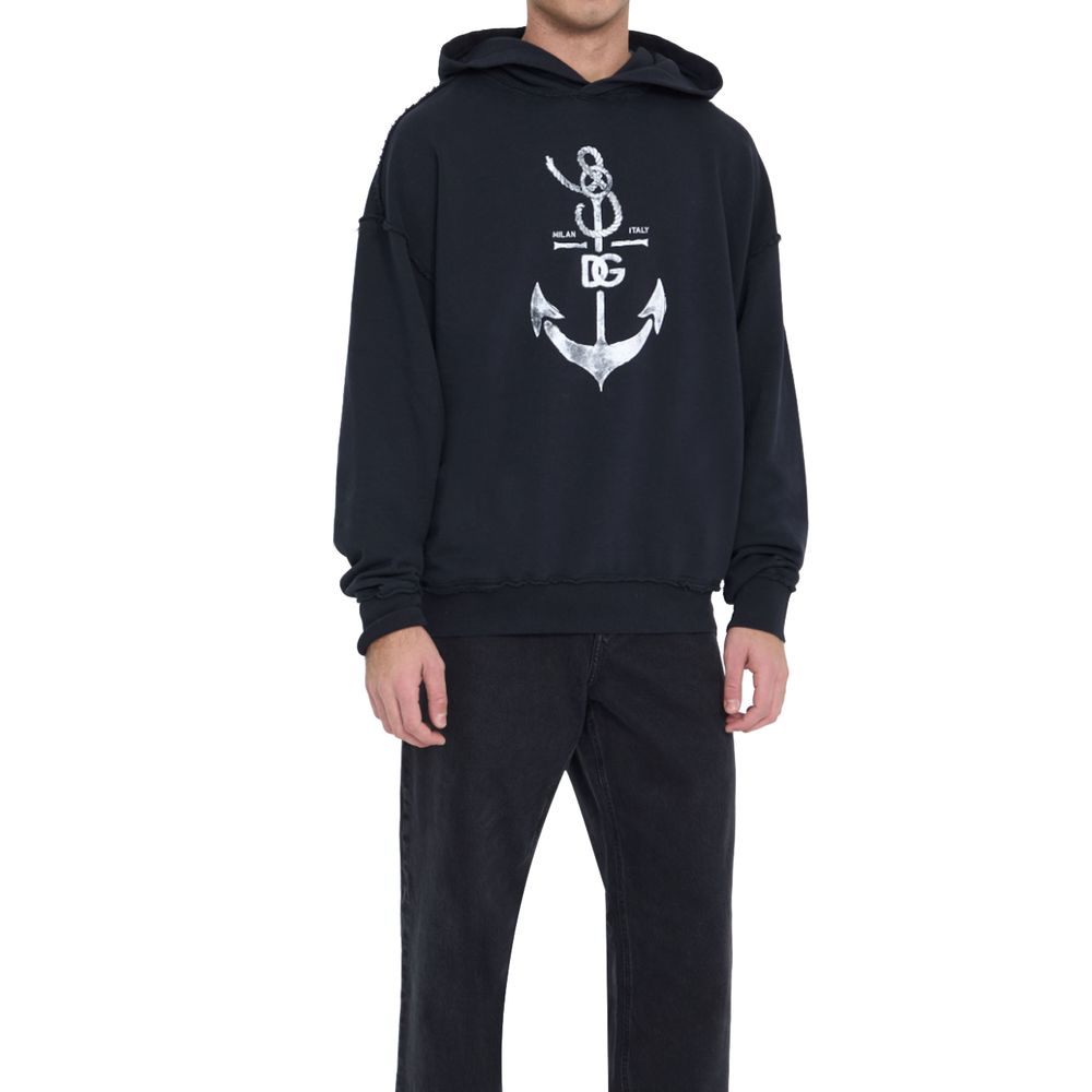 Sweat-shirt en coton bleu Dolce &amp; Gabbana