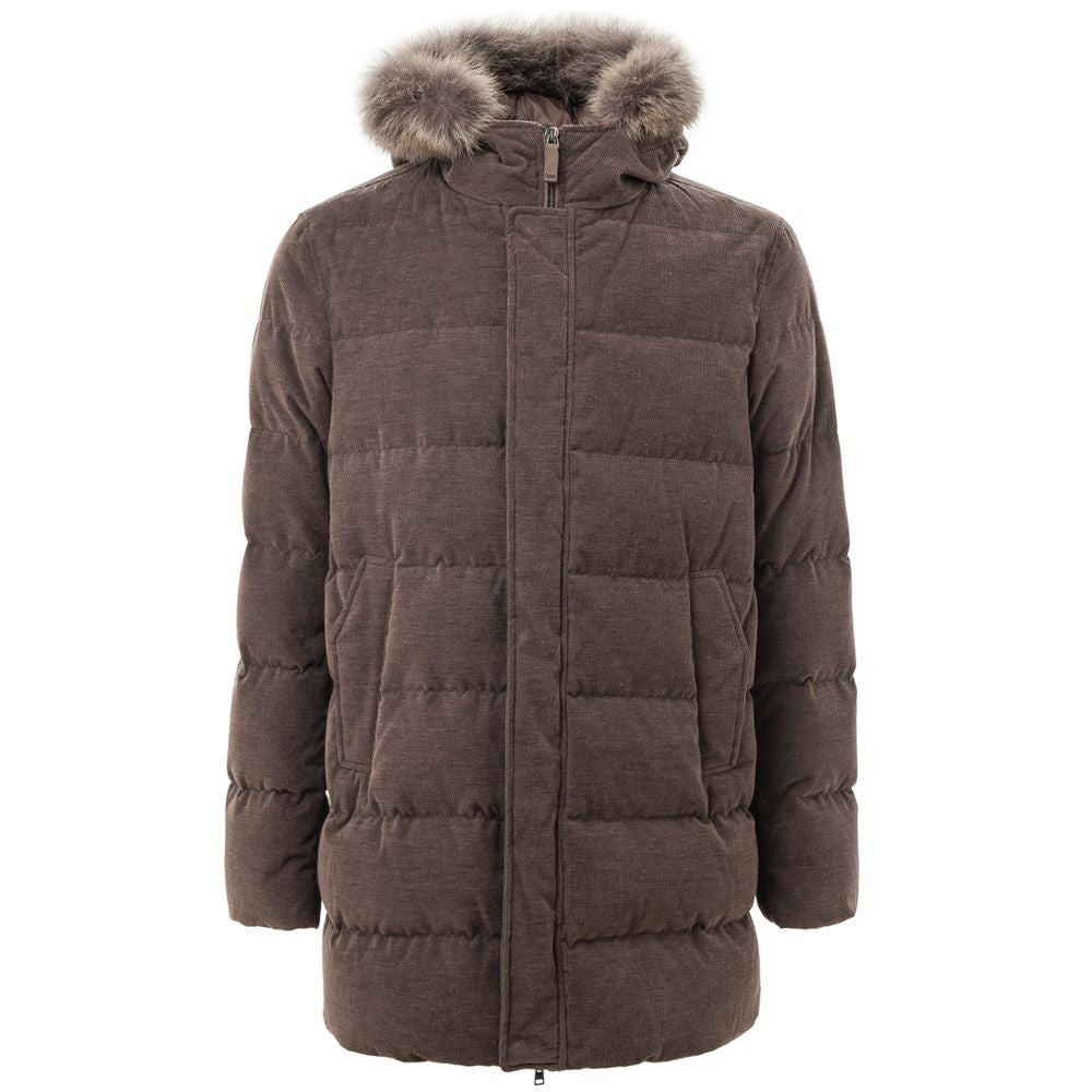 Vestes et manteaux en coton marron de Herno