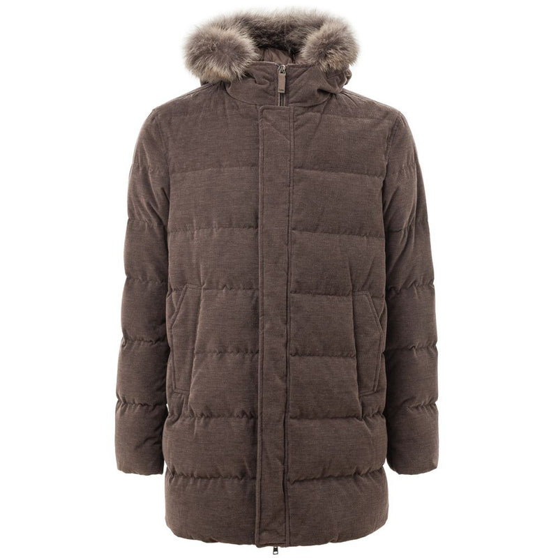 Herno Brown Cotton Jackets & Coat