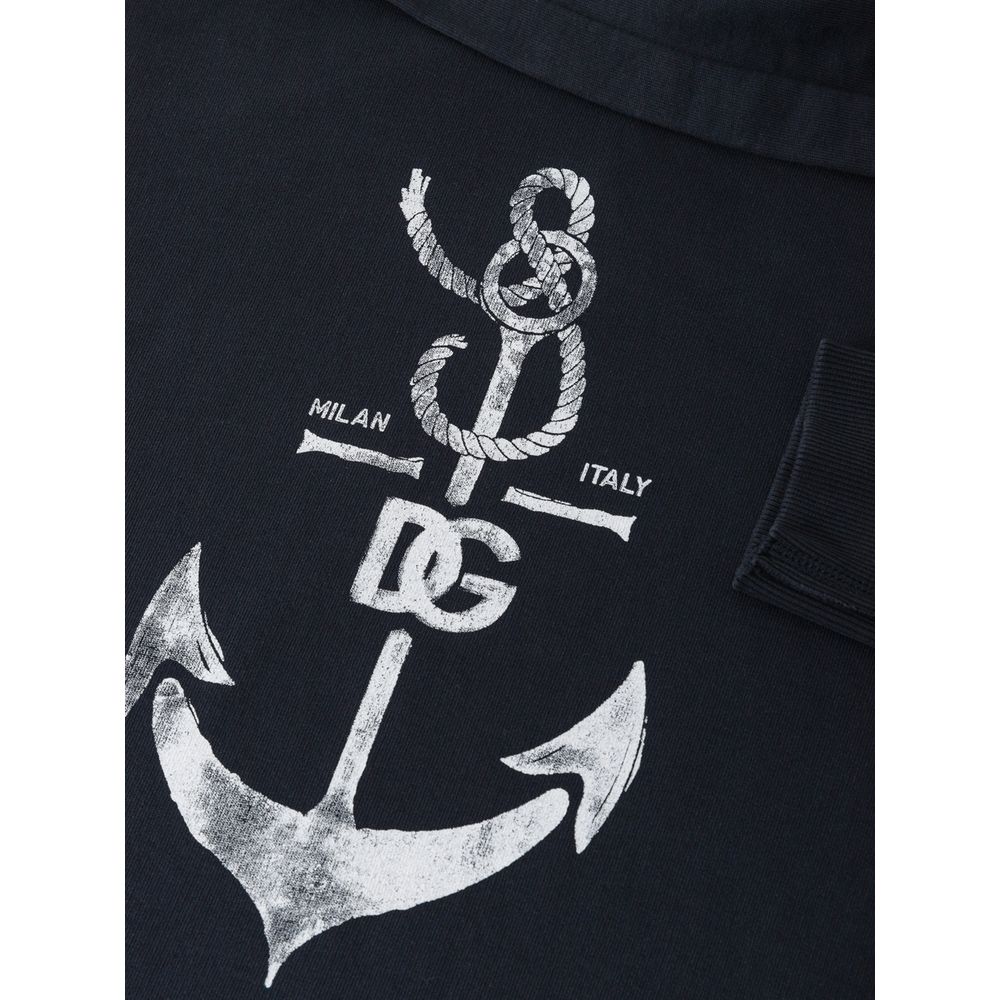 Sweat-shirt en coton bleu Dolce &amp; Gabbana
