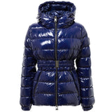 Herno Blue Padded Down Jacket with Removable Belt