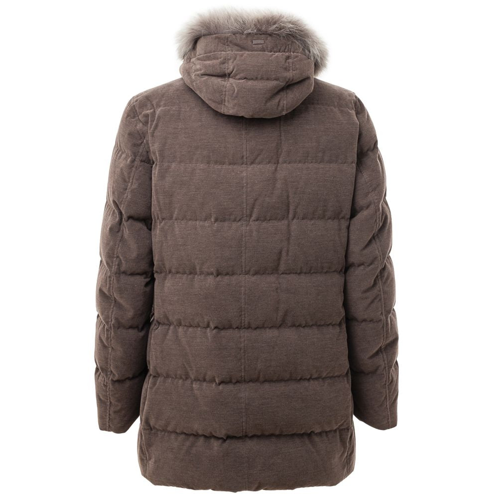 Vestes et manteaux en coton marron de Herno