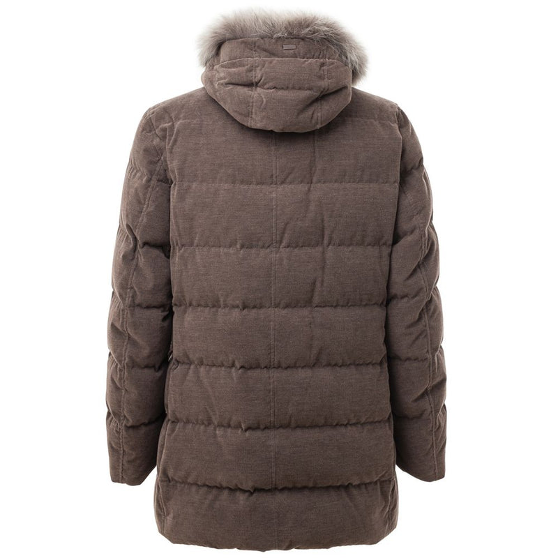 Herno Brown Cotton Jackets & Coat