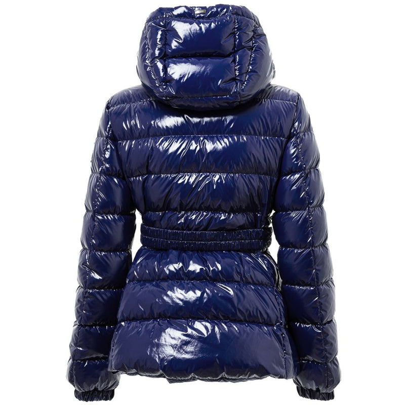 Herno Blue Padded Down Jacket with Removable Belt