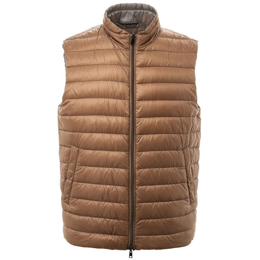 Gilet sans manches en polyamide marron de Herno