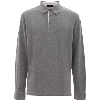 Corneliani grijze katoenen poloshirt