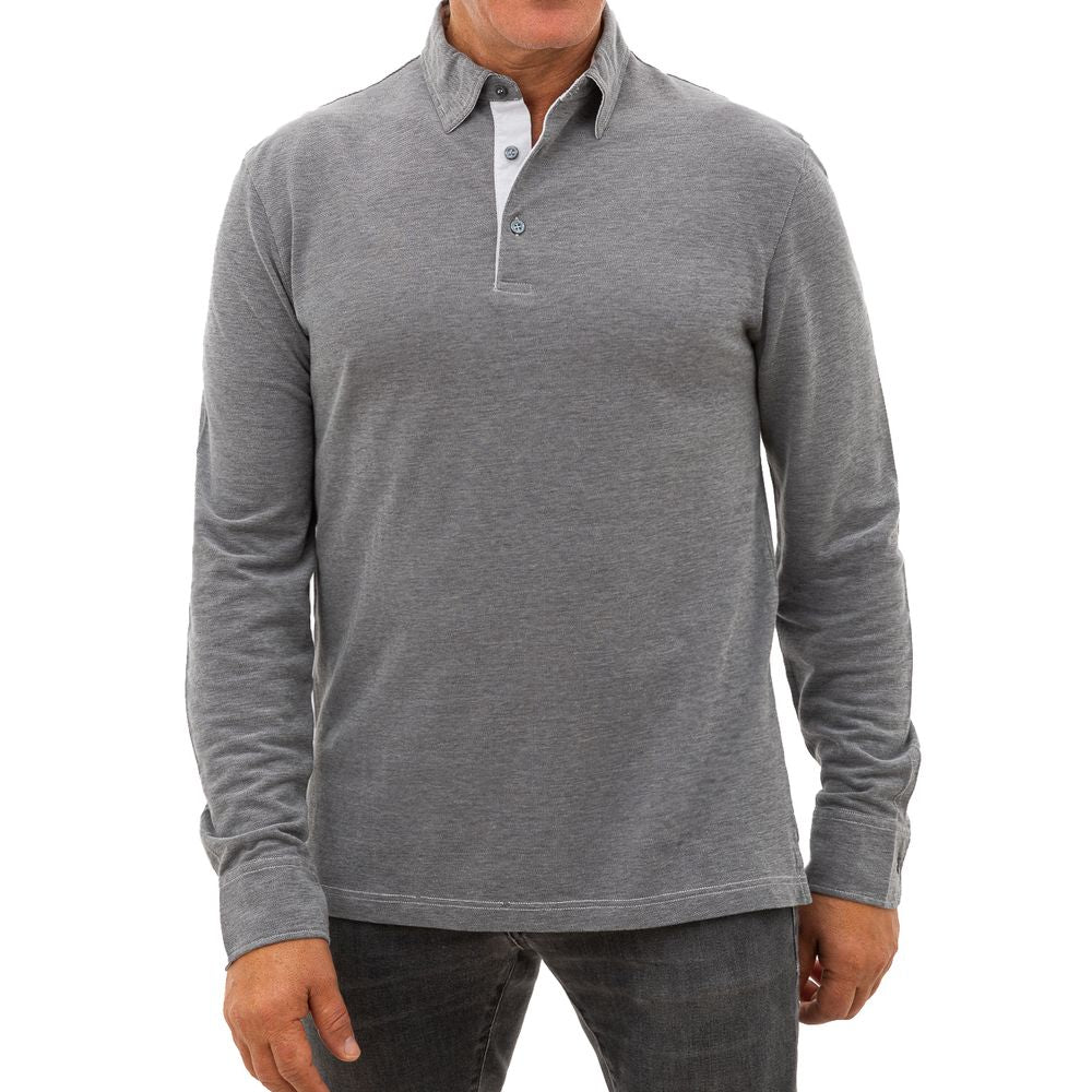Corneliani grijze katoenen poloshirt
