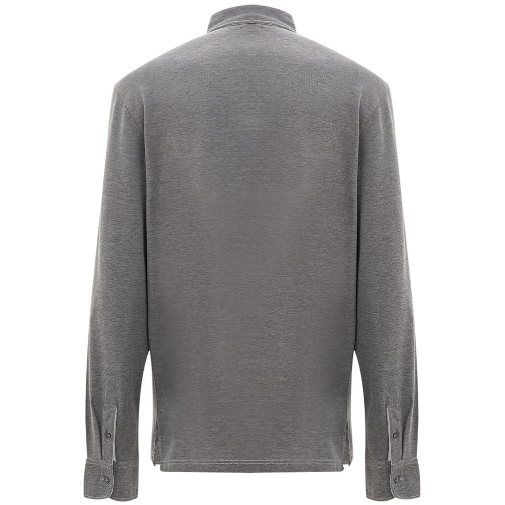 Corneliani grijze katoenen poloshirt