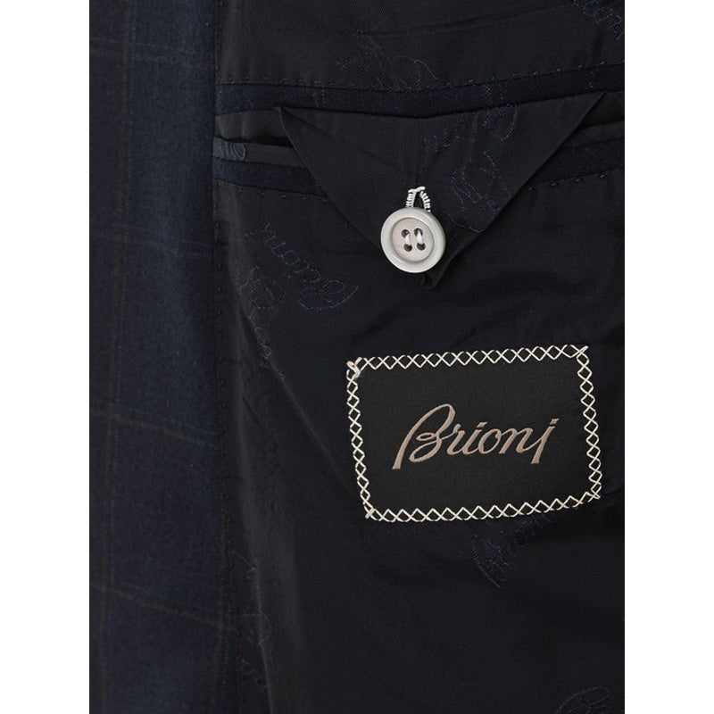 Blauwe wollen blazer van Brioni