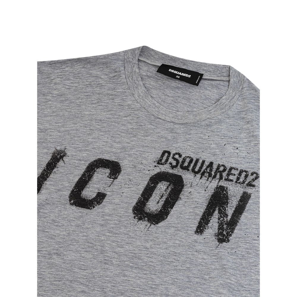 T-shirt en coton gris clair Dsquared² pour homme élégant